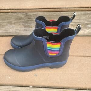 Landchief Chelsea Pull On Waterproof Rainbow Wellies Welly Rain Boots Women's 9